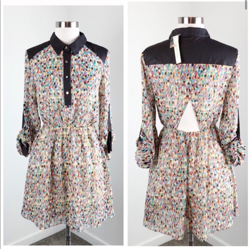 NEW Mustard Seed multicolored cut out dress